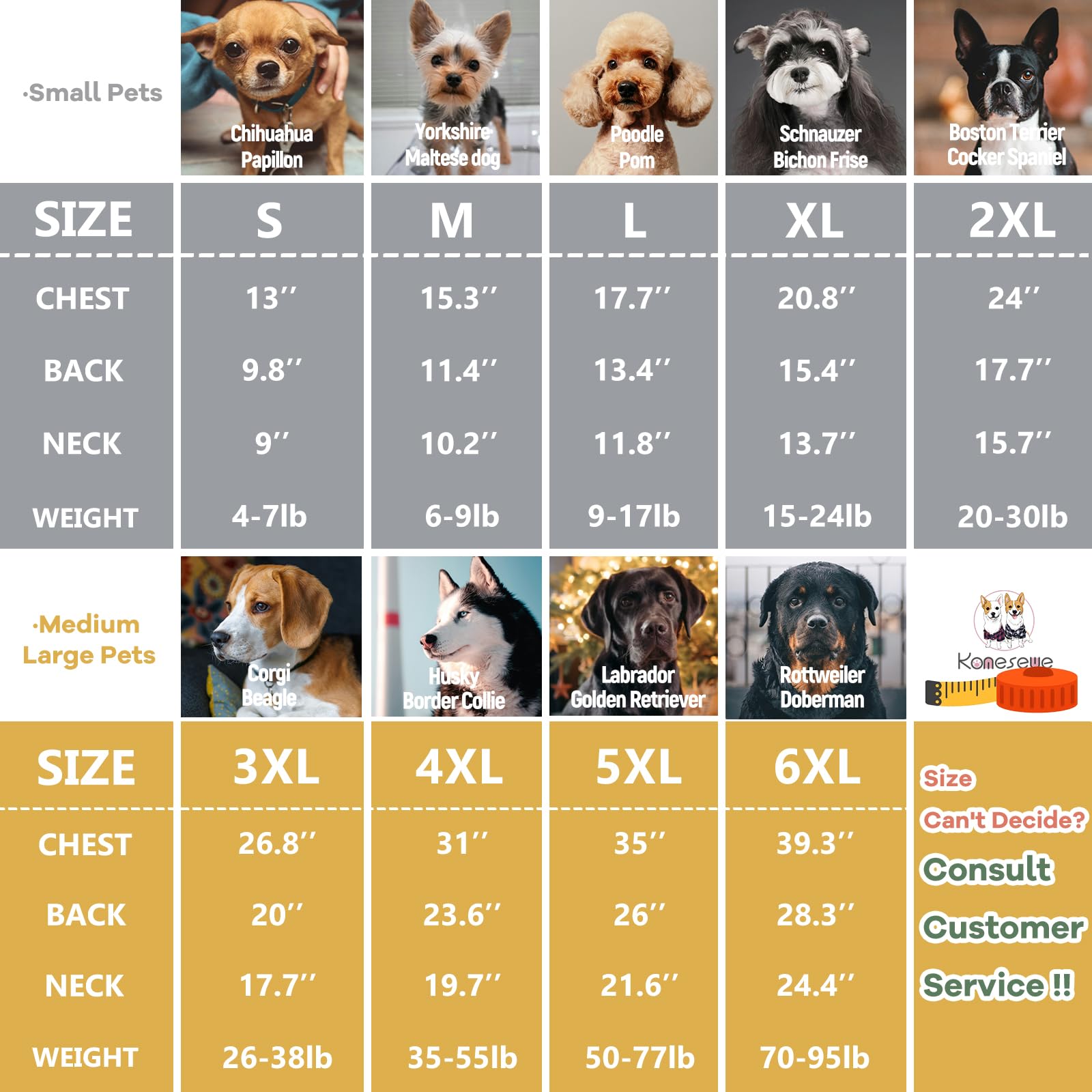 Koneseve Dog Shirt Vest 2-Pack – Lightweight Stretchy Sleeveless T-Shirt for Small Dogs (Yellow + Light Grey, Size S)
