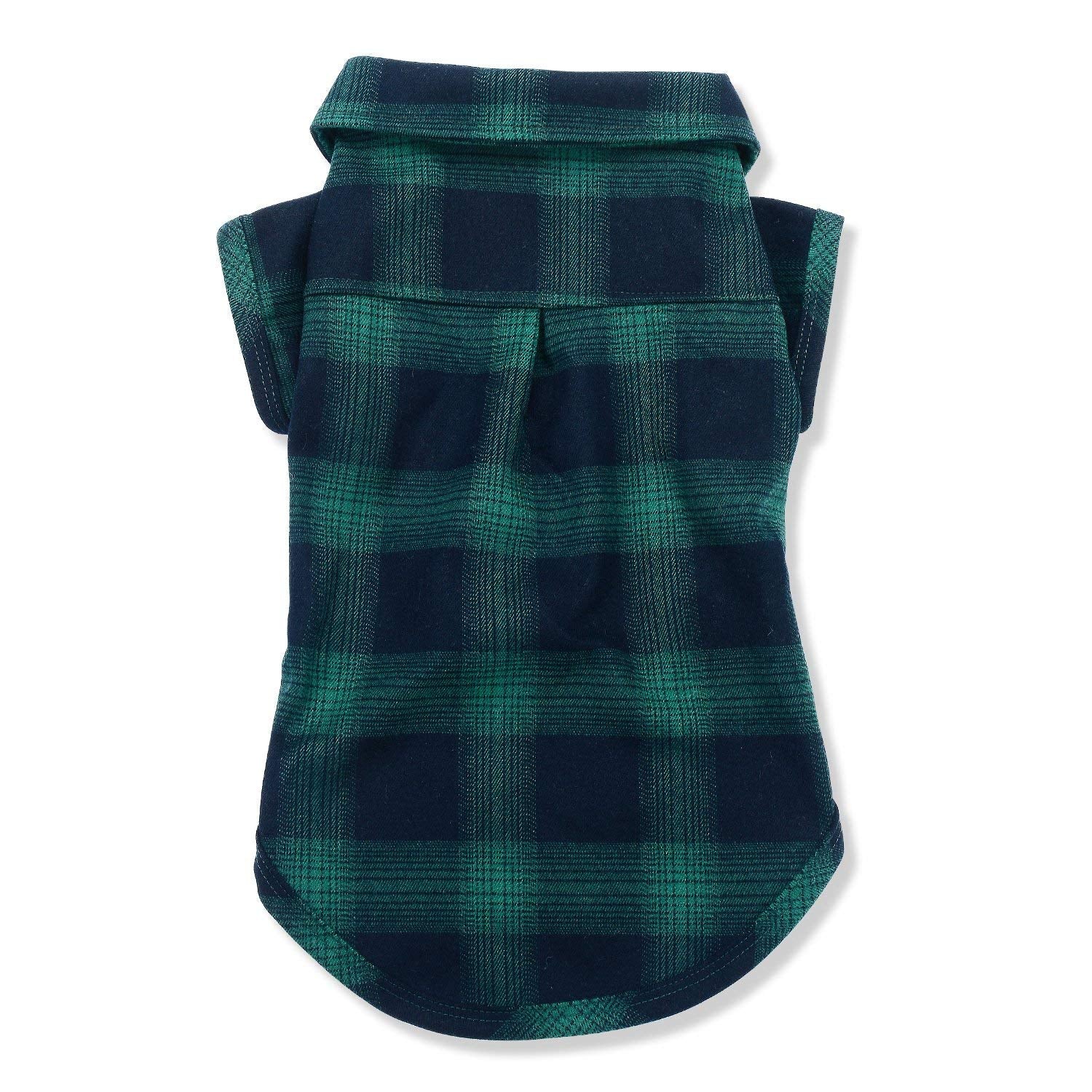 Koneseve Plaid Dog Shirt for Small Dogs - XS Size, Cotton, Snaps Closure