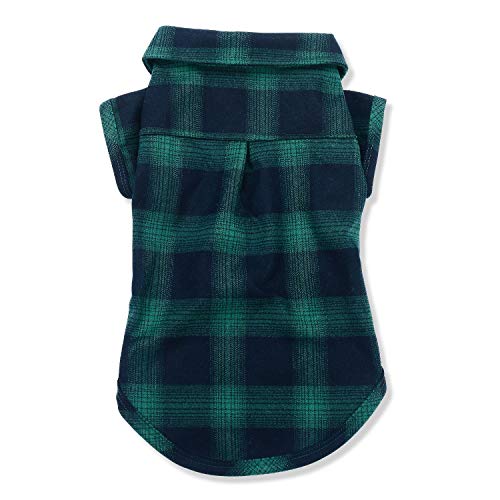 Koneseve Plaid Dog Shirt for Small Dogs - XS Size, Cotton, Snaps Closure
