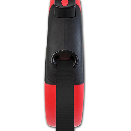 KONG Terrain Retractable Dog Leash, Small, Red, 16 ft - Soft Grip Handle, Reflective Stitching