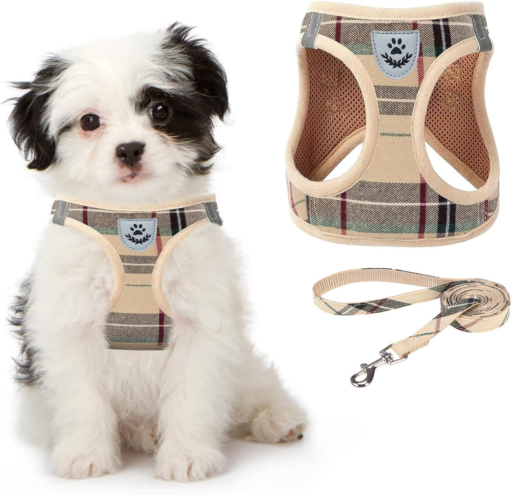 KOOLTAIL Dog Harness and Leash Set for Medium Large Dogs – Step-in No-Pull Soft Mesh Vest with Reflective Strips