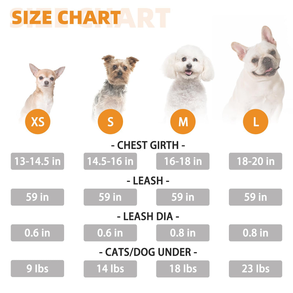 KOOLTAIL Dog Harness and Leash Set for Medium Large Dogs – Step-in No-Pull Soft Mesh Vest with Reflective Strips