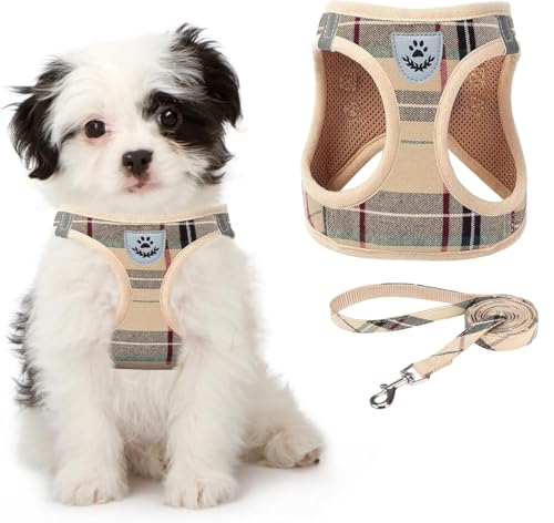 KOOLTAIL Dog Harness and Leash Set for Medium Large Dogs – Step-in No-Pull Soft Mesh Vest with Reflective Strips