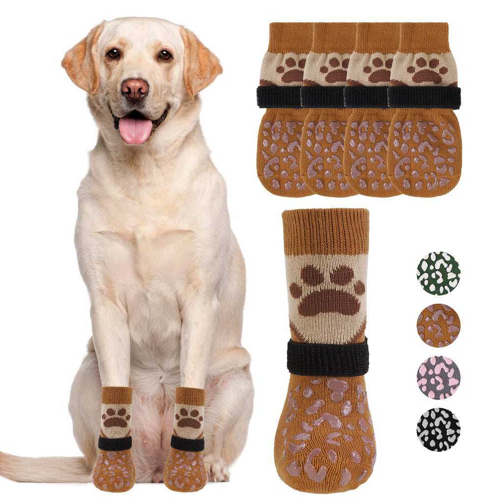 KOOLTAIL Dog Socks - Non-Slip, Breathable Paw Protectors for Hot Pavement & Hardwood Floors (Medium, 4 Pack)
