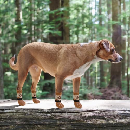 KOOLTAIL Dog Socks - Non-Slip, Breathable Paw Protectors for Hot Pavement & Hardwood Floors (Medium, 4 Pack)