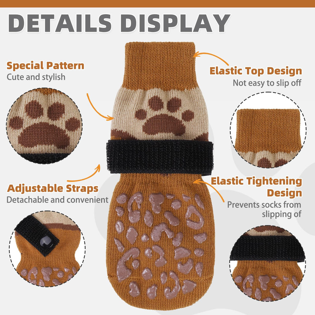 KOOLTAIL Dog Socks - Non-Slip, Breathable Paw Protectors for Hot Pavement & Hardwood Floors (Medium, 4 Pack)