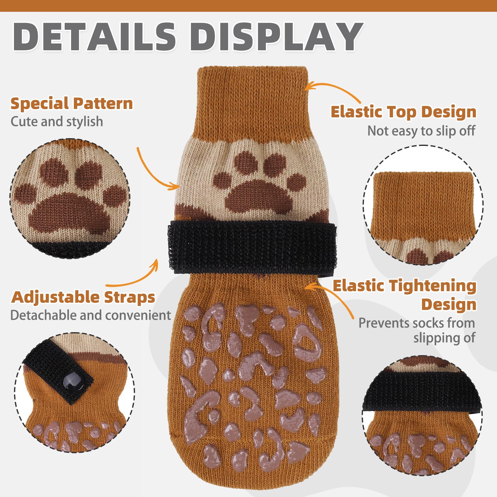 KOOLTAIL Dog Socks - Non-Slip, Breathable Paw Protectors for Hot Pavement & Hardwood Floors (Medium, 4 Pack)
