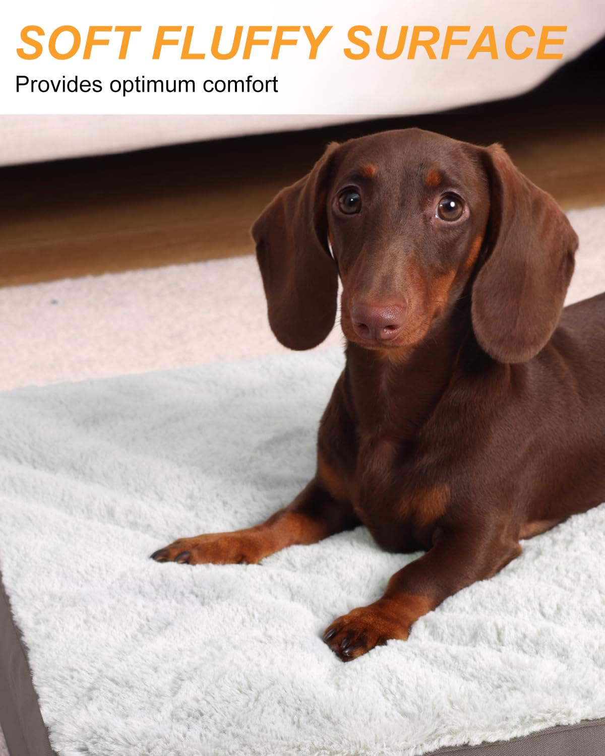 KSIIA Orthopedic Dog Bed, Small 17x12x2.5 Inch Egg Crate Foam Crate Pad, Waterproof & Washable, Gray