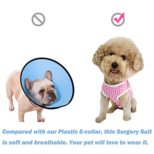 Kukaster Pet Dog Recovery Suit Post Surgery Shirt – Blue X-Small for Puppies & Small Pets