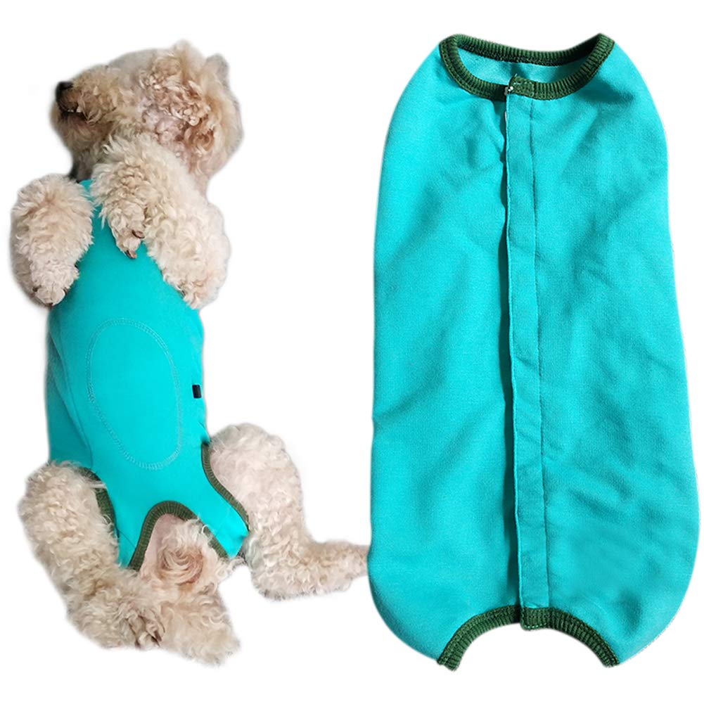 Kukaster Pet Dog Recovery Suit Post Surgery Shirt – Blue X-Small for Puppies & Small Pets