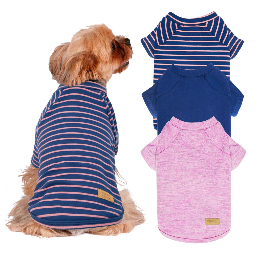 KYEESE 3-Pack Stretchy Fleece Dog Sweaters – Pullover Style, Lightweight, Machine Washable (XL for 30-50 lbs)