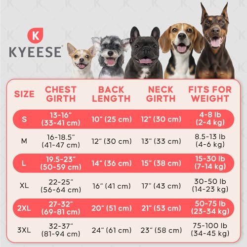 KYEESE 3-Pack Stretchy Fleece Dog Sweaters – Pullover Style, Lightweight, Machine Washable (XL for 30-50 lbs)