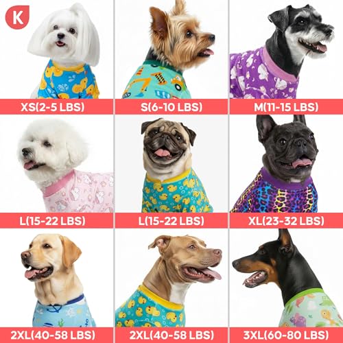 KYEESE Large Dog Pajamas – Soft Stretchy Velvet Onesie with Pink Unicorn Print for Small Breeds (15-22 lbs)