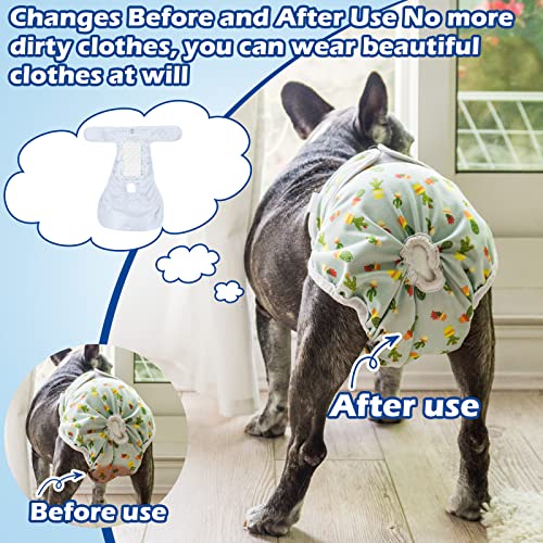 Ladadee Disposable Dog Diaper Booster Pads, 80 Count - Absorbent Liners for Male & Female Dogs