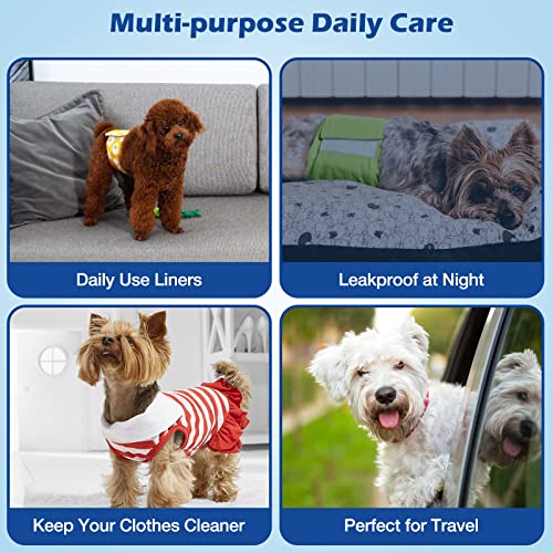 Ladadee Disposable Dog Diaper Booster Pads, 80 Count - Absorbent Liners for Male & Female Dogs