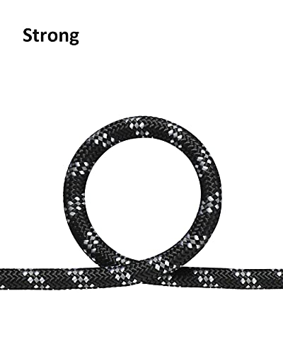 Lanwandeng Long Dog Leash 30FT Reflective Rope for Training, Heavy Duty Nylon Lead for Large Medium Small Dogs