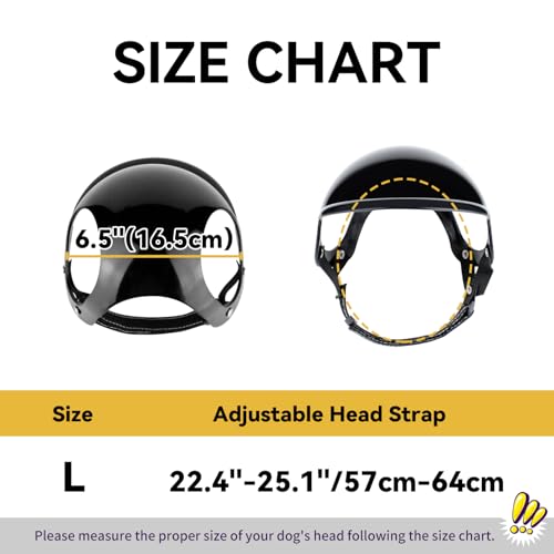 Large Dog Helmet with Ear Holes by NAMSAN – Adjustable Safety for Motorcycle, Bike & Outdoor Travel