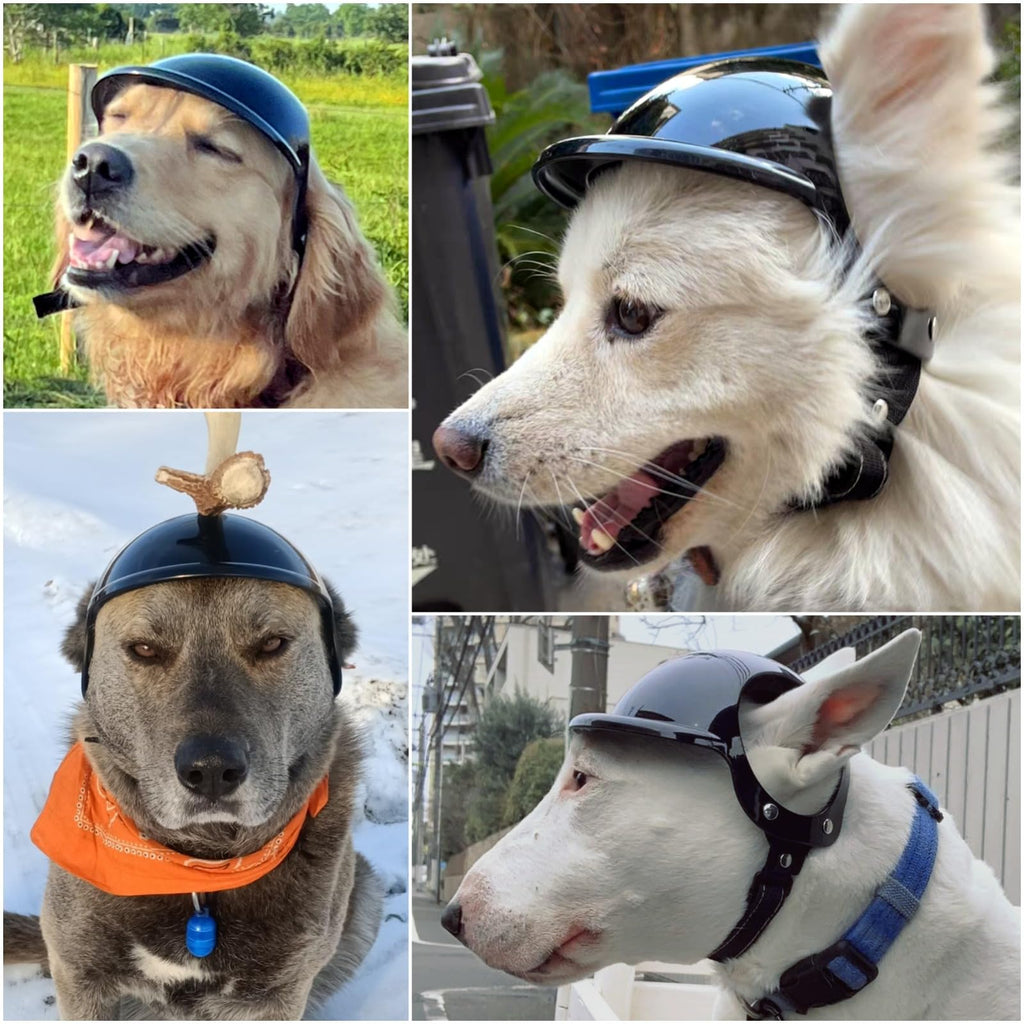 Large Dog Helmet with Ear Holes by NAMSAN – Adjustable Safety for Motorcycle, Bike & Outdoor Travel