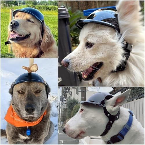 Large Dog Helmet with Ear Holes by NAMSAN – Adjustable Safety for Motorcycle, Bike & Outdoor Travel