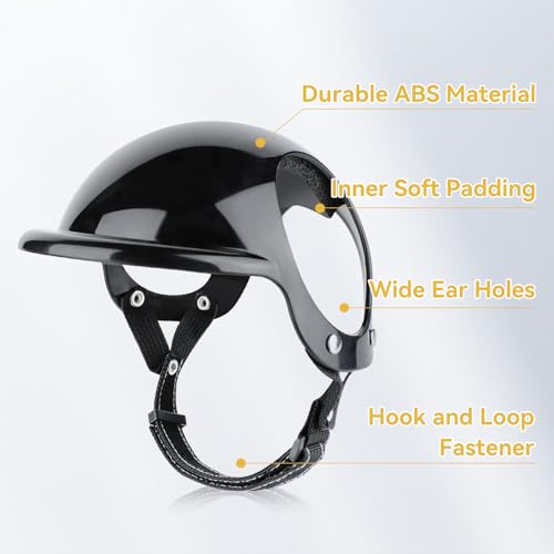Large Dog Helmet with Ear Holes by NAMSAN – Adjustable Safety for Motorcycle, Bike & Outdoor Travel
