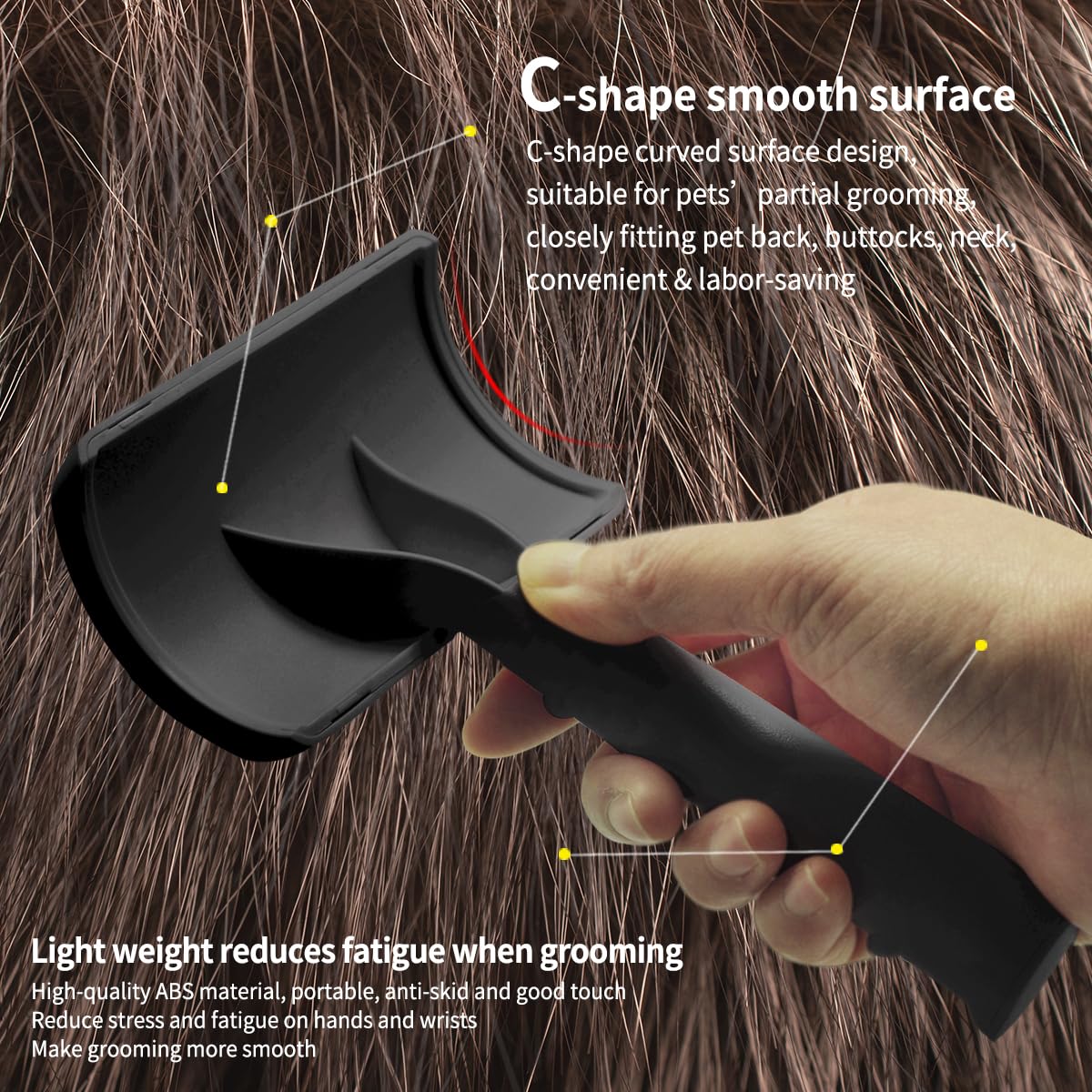 LBMBAIC Dog Slicker Brush - 25mm Extra Long Pins for Poodles, Doodles, Goldendoodles - Removes Tangles & Mats
