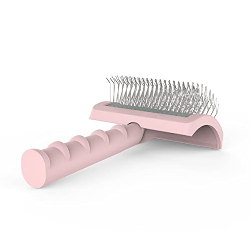 LBMBAIC Slicker Brush for Dogs with Thick Fur - 25mm Soft Pins, Pink