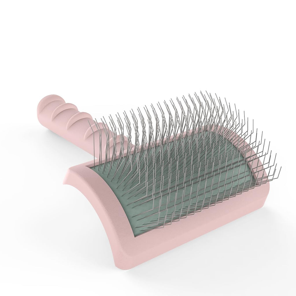 LBMBAIC Slicker Brush for Dogs with Thick Fur - 25mm Soft Pins, Pink