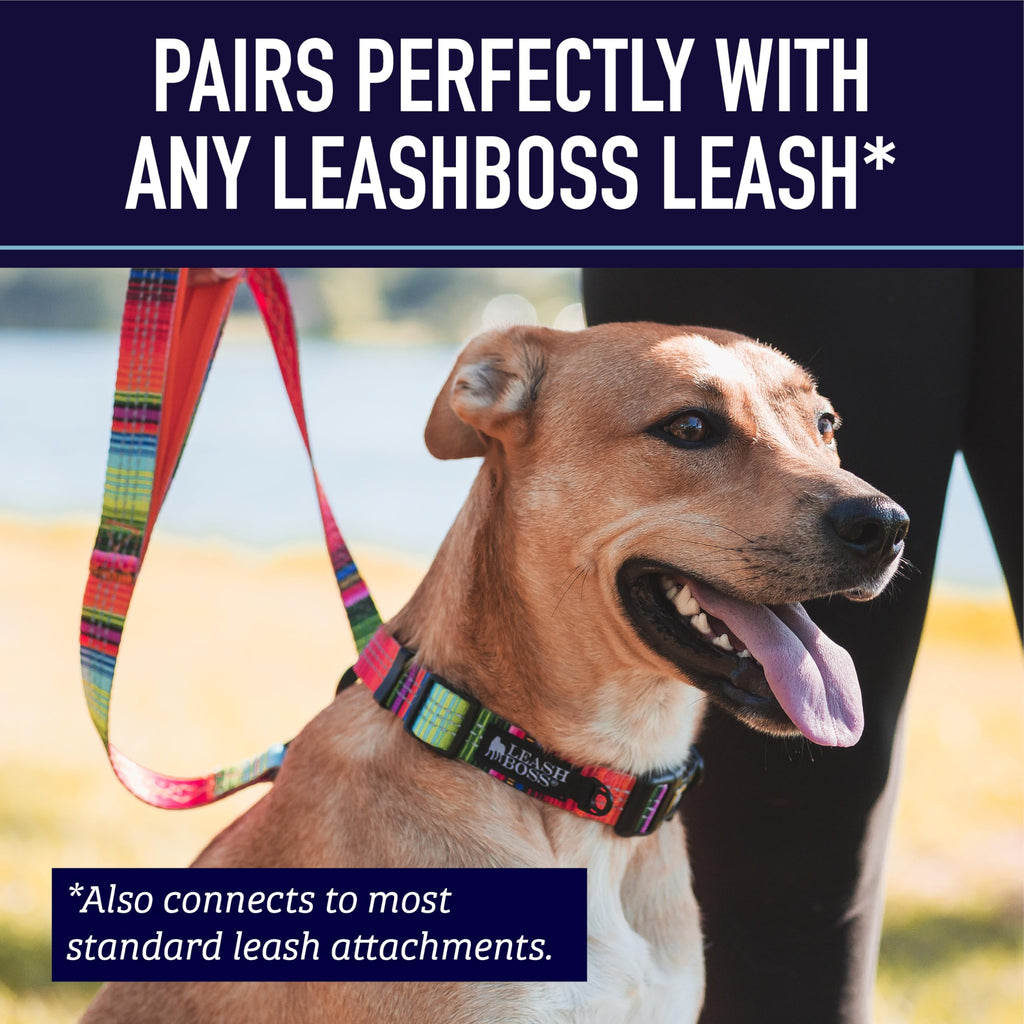 Leash Boss Blue Wave Martingale Dog Collar – Reflective Nylon No-Pull Training Collar for Small Dogs