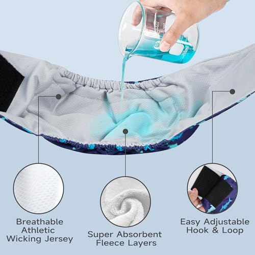 Leekalos Washable Male Dog Diapers – 5 Pack Medium Belly Bands for Dogs, Leak-Proof & Absorbent