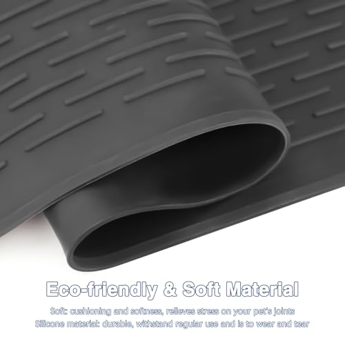 Lonepetu Non-Slip Dog Grooming Table Mat – 28 x 19.7 Inch Silicone Pad for Grooming, Feeding, and Bathing (Black)