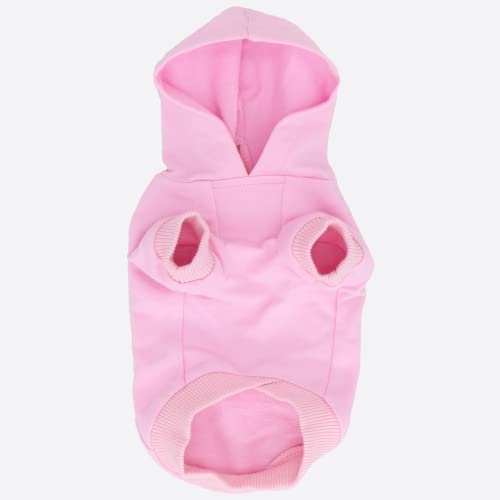 LOPHIPETS Dog Cotton Hoodie for Small Dogs - Pink/S - Pullover Sweatshirt for Chihuahua & Yorkie