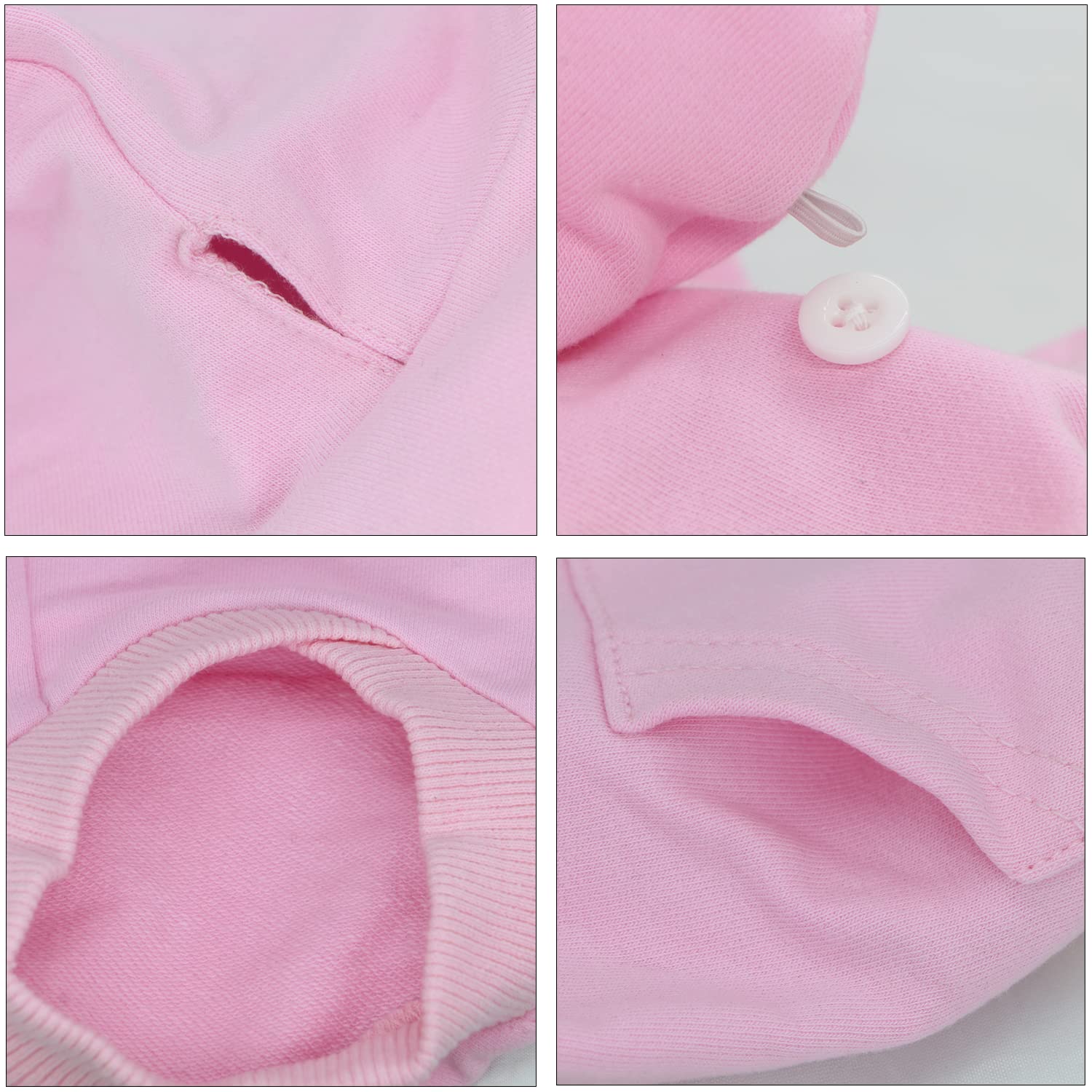 LOPHIPETS Dog Cotton Hoodie for Small Dogs - Pink/S - Pullover Sweatshirt for Chihuahua & Yorkie