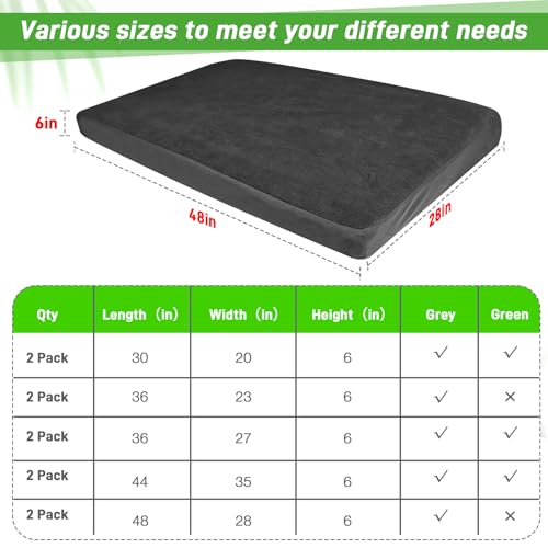 LotuFlor Waterproof Dog Bed Covers 2-Pack – 42x28 Inch Washable Fleece Sheet for Crate Beds