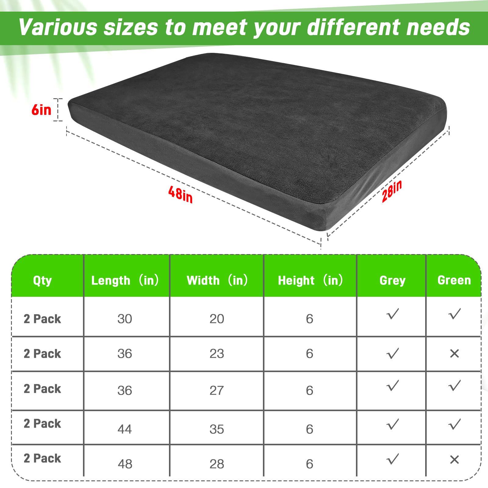 LotuFlor Waterproof Dog Bed Covers 2-Pack – 42x28 Inch Washable Fleece Sheet for Crate Beds