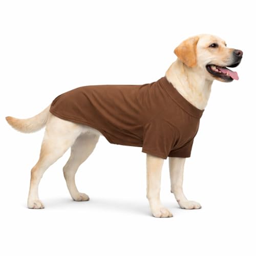 Lovelonglong Basic Blank Dog T-Shirt - Coffee, XXXL for Large Breeds (60+ lbs)