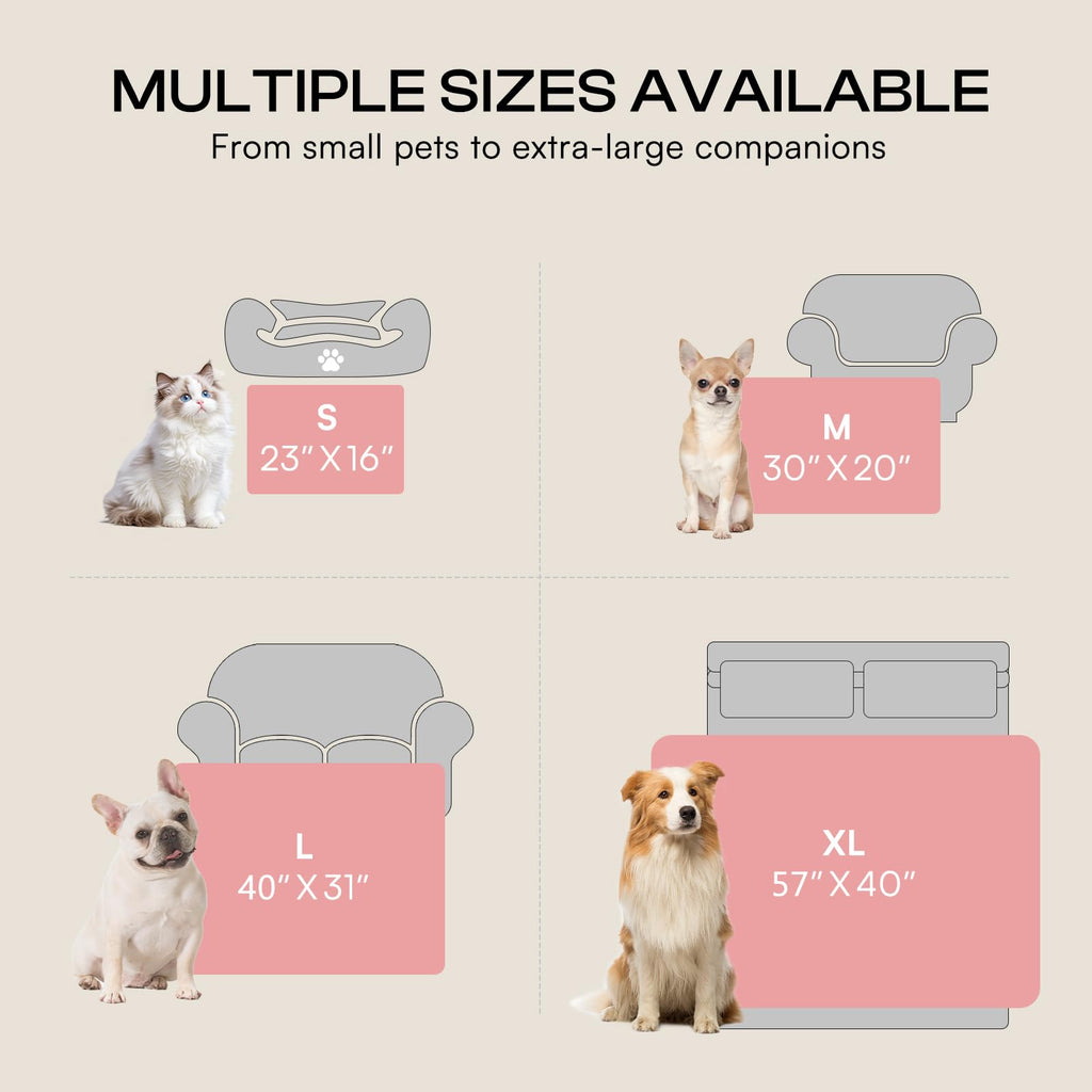 Luciphia 300GSM Fleece Pet Blanket - Washable 3D Textured Throw for Dogs and Cats, Grey, XL (57x40 inches)