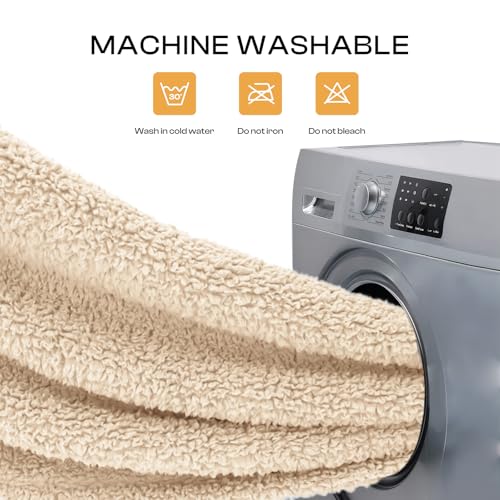 Luciphia Premium Fleece Pet Blanket for Small to Medium Dogs and Cats - 41x31 Inches, Beige, Machine Washable Furniture Protector