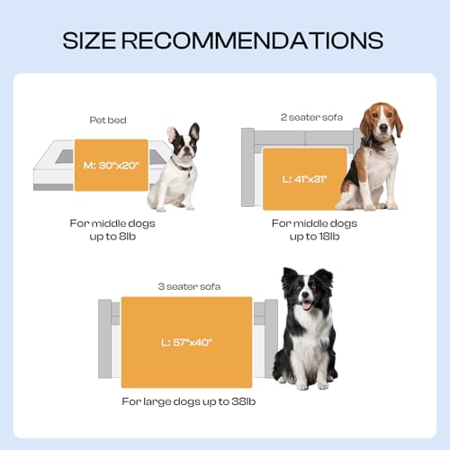 Luciphia Premium Fleece Pet Blanket for Small to Medium Dogs and Cats - 41x31 Inches, Beige, Machine Washable Furniture Protector