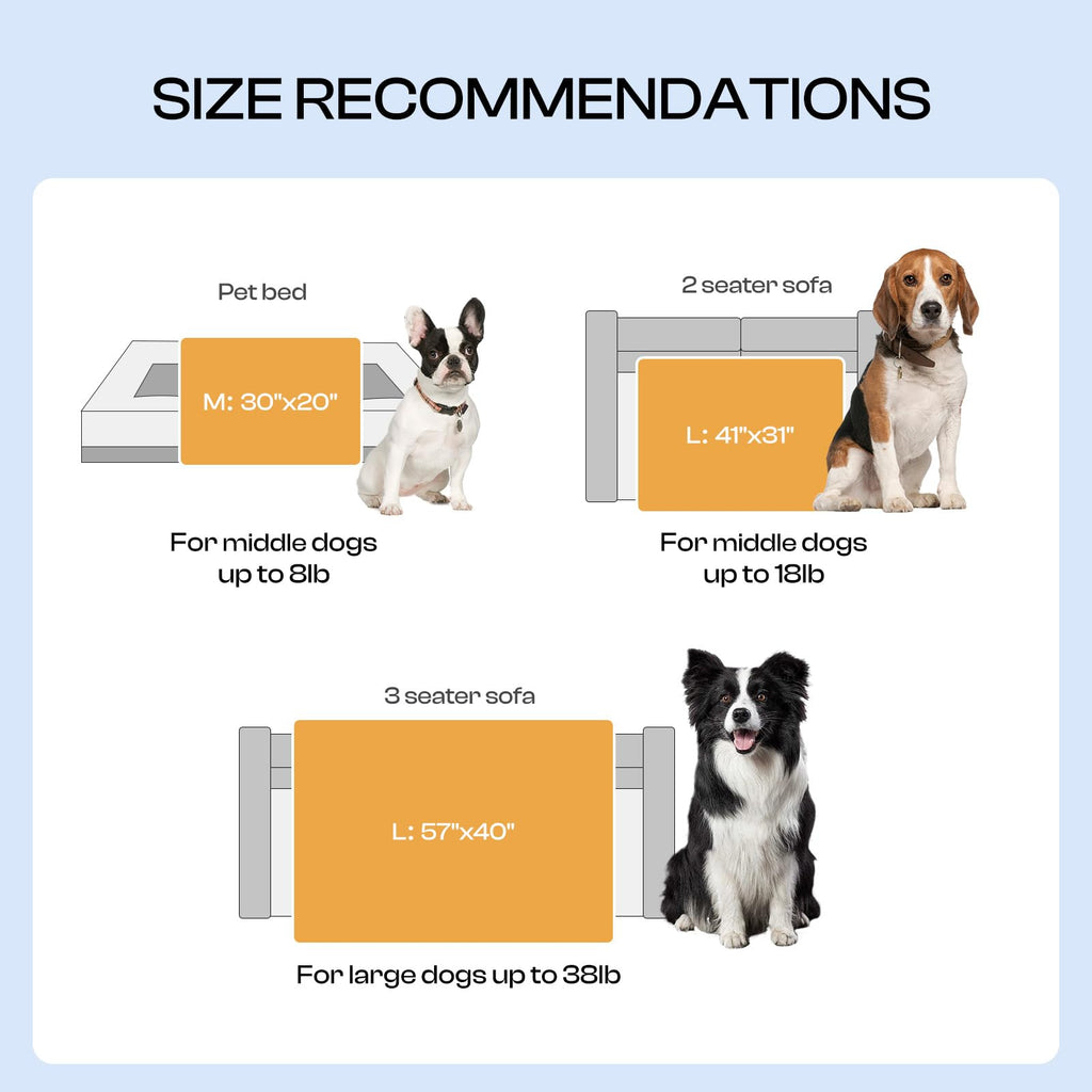 Luciphia Premium Fleece Pet Blanket for Small to Medium Dogs and Cats - 41x31 Inches, Beige, Machine Washable Furniture Protector