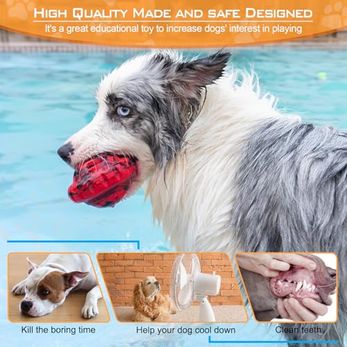 luckdoor Frozen Treat Dog Toy for Slow Feeding - Puzzle Ball for Small to Large Dogs