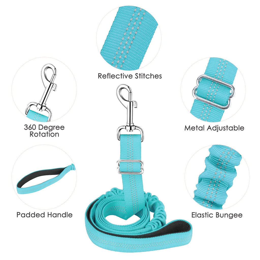 Lukovee No Pull Dog Harness and Leash Set for Small Dogs - XS Light Blue