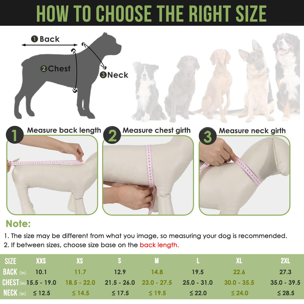 Lukovee Small Dog Raincoat - Lightweight Water-Resistant Poncho with Reflective Stripes and Built-in Storage (Green)