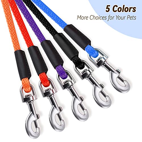 Lynxking 30ft Blue Check Cord Dog Leash - 3/8" Heavy Duty Training Rope for Recall and Outdoor Play