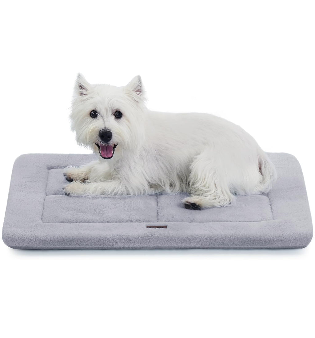 MADE 4 PETS Dog Crate Pad for Small Dogs - 24x18 inch Washable, Reversible Faux Fur Kennel Mat