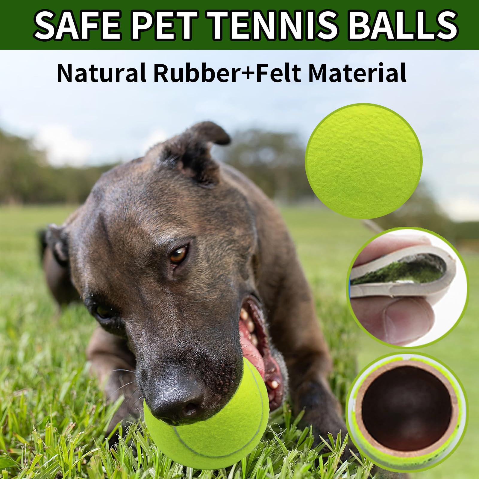 Magicorange 4 Inch Oversized Tennis Balls for Dogs – 2 Pack Fluorescent Multicolor Giant Pet Chew Toy with Mesh Bag