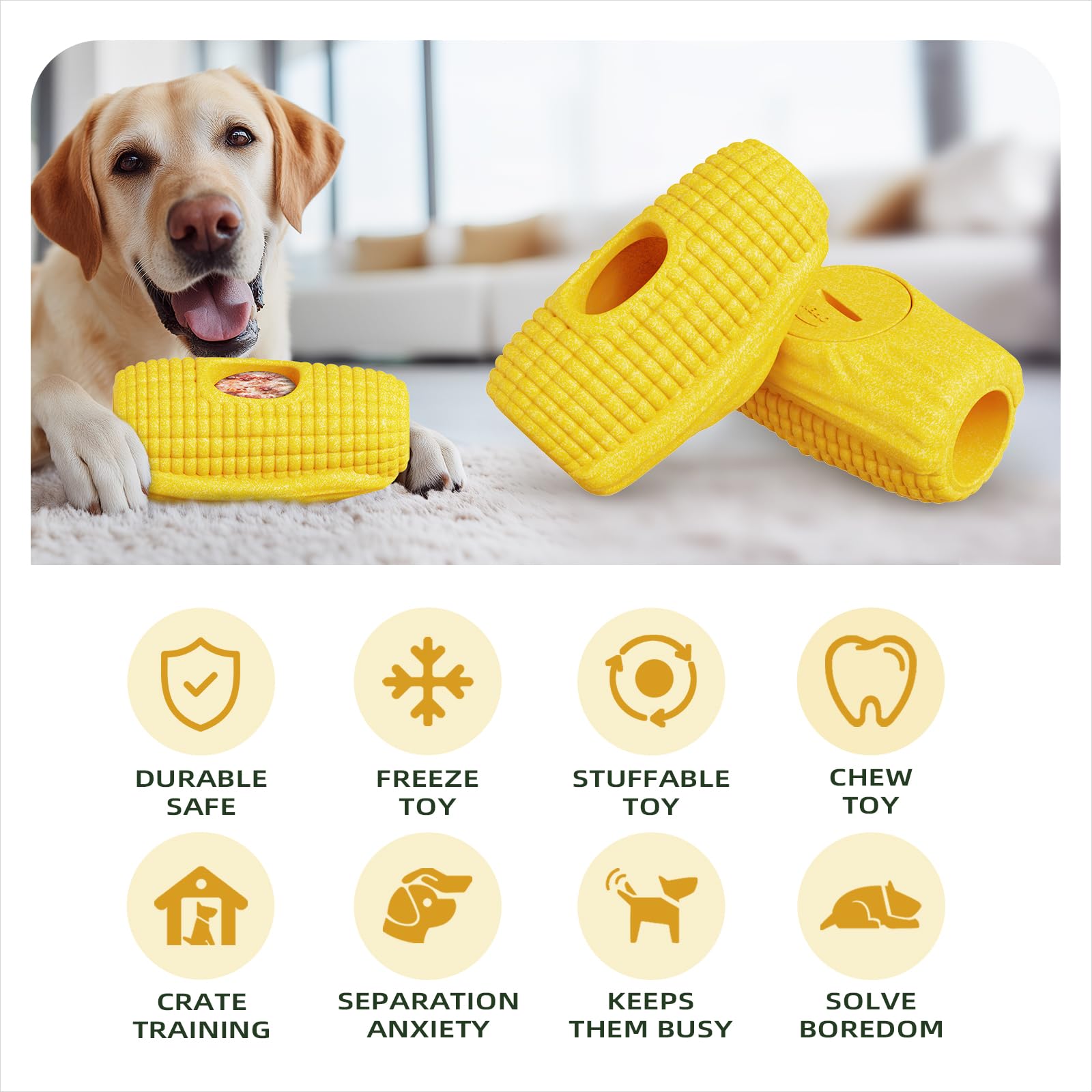 MARDOGE Interactive Dog Toy – Frozen Treat Holder & Chew Toy for Aggressive Chewers, Medium/Large Breeds (Pack of 1)