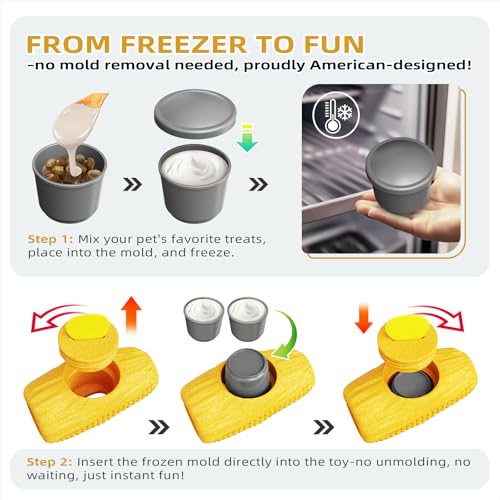 MARDOGE Interactive Dog Toy – Frozen Treat Holder & Chew Toy for Aggressive Chewers, Medium/Large Breeds (Pack of 1)