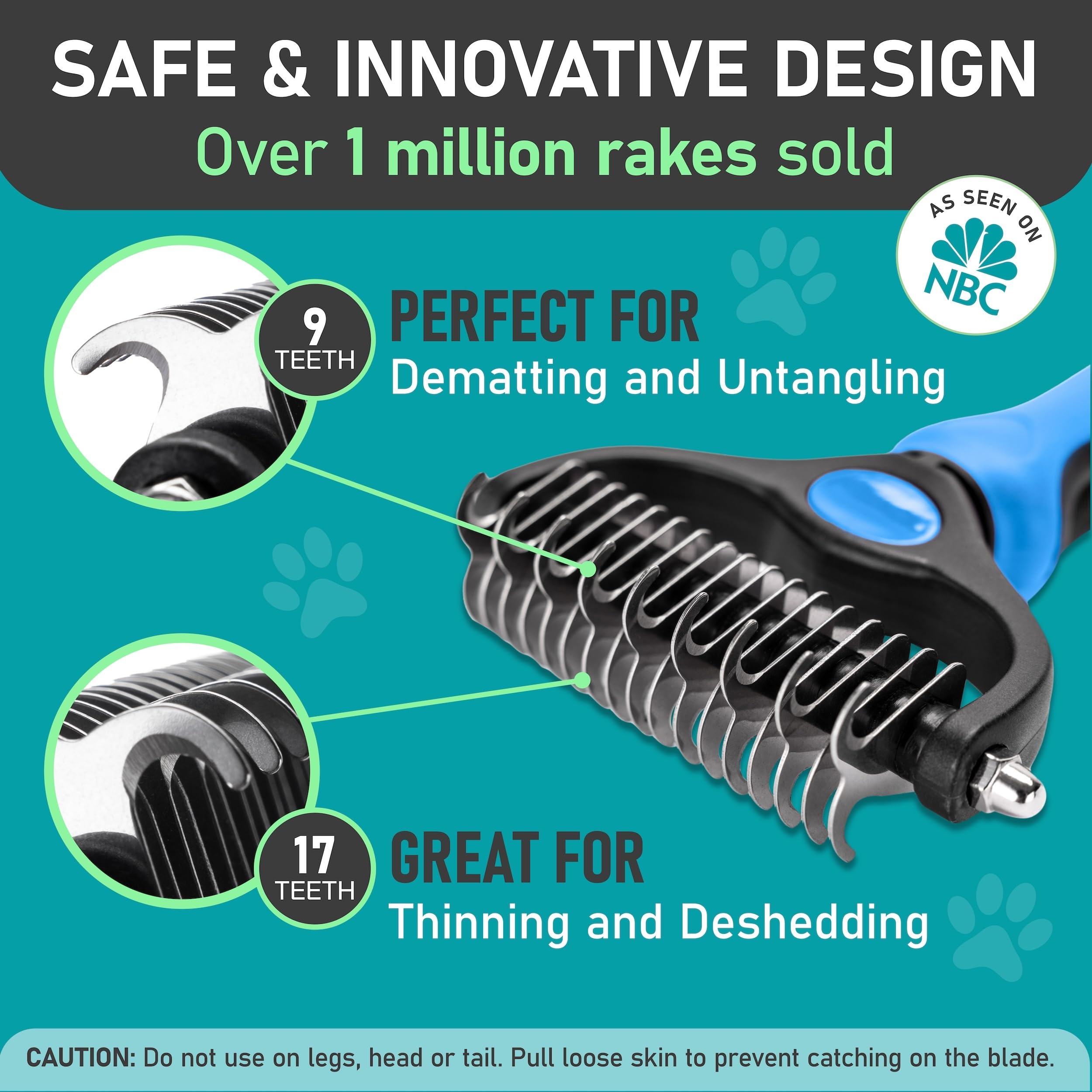 Maxpower Planet Dog Rake and Dog Hair Brush – Self-Cleaning Deshedding Grooming Tool for Dogs & Cats, All Hair Types