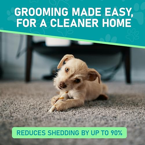 Maxpower Planet Double Sided Pet Hair Brush – Dematting & Deshedding Rake for Dogs and Cats with Thick Coats, Black