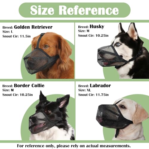 Mayerzon Soft Mesh Dog Muzzle for Medium Dogs – Breathable & Adjustable Anti-Bite Muzzle for Grooming, Walking, Vet Visits